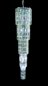 Stunning Stairwell Chrome and Crystal Chandelier ID Large View
