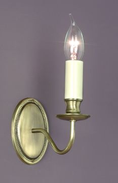 Traditionally Styled Single Wall Light in a Light Bronze Finish  ID Large View