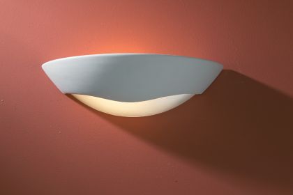 Ceramic Wall Uplighter with a Frosted Glass Diffuser  Large View