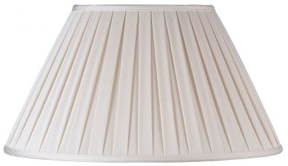 Carla classic box pleat cream fabric shade- instore only ID  Large View