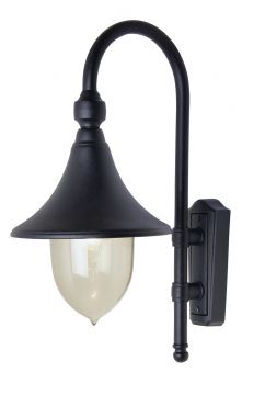 Die-cast Aluminium Outdoor Wall Light in Black ID Large View