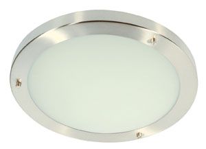 IP44 rated flush ceiling light finished in polished chrome ID Large View
