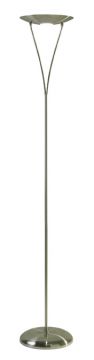 Satin Brass Floorstanding Uplighter with 300w Halogen Lamp - DISCONTINUED Large View