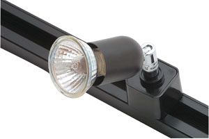 Simple Track Head in Black with Halogen Lamp ID Large View