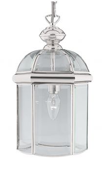 Bevelled Glass Lantern Finished in Polished Chrome ID Large View