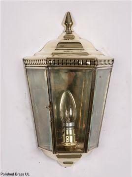 Hand Made Solid Brass Exterior Wall Light- Colour Options ID Large View