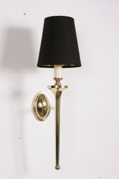 Single Wall Light Made in Solid Brass with Shade-Colour Options ID Large View