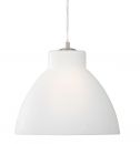 White frosted glass single ceiling pendant  ø 29cm ID
