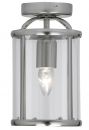 Small Flush Lantern in Satin Silver -Great for Low Ceilings ID