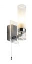 Modern Bathroom Wall Light with Frosted Glass and Chrome - DISCONTINUED