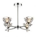Chrome semi flush ceiling light with 4 arms ID
