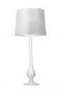 An elegant white glass table lamp with shade - DISCONTINUED