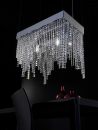 An Italian suspended ceiling light with crystal - Size options ID 1