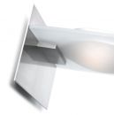 A Modern Brushed Metal and Frosted Glass Uplighter - DISCONTINUED 1