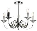 A Five-Arm Ceiling Chandelier Finished in Polished Chrome ID