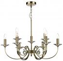 A Nine-Arm Ceiling Chandelier in Antique Brass - DISCONTINUED