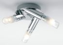 A Modern Style Chrome Triple-Arm Flush Bathroom Light ID