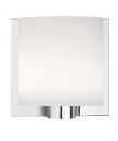 FLOS TILEE - Polished Chrome Wall Light with White Glass ID 1