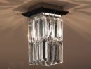 A Compact Square Swarovski© Crystal Flush Ceiling Light ID
