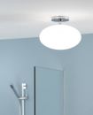 A Stylish Ceiling Light Featuring An Oval Opal Glass Shade ID  1