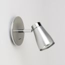 A Brushed Aluminium Single Spotlight with switch ID - DISCONTINUED