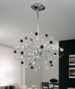 A Wound Metal and Swarovski Ceiling Light - Colour Options ID 1