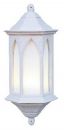A White Stone Effect Outdoor Half Lantern - DISCONTINUED