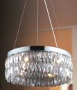 A Round Suspended Egyptian Crystal Ceiling Light ID