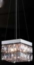 A Square Suspended Egyptian Crystal Ceiling Light ID
