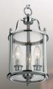 A Polished Chrome Round Lantern with 3 lamps ID