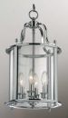 A Polished Chrome Round Lantern with 4 Lamps ID