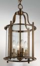 An Antique Brass Round Lantern with 4 Lamps  ID