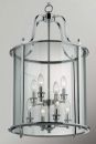 A Polished Chrome Round Lantern with 8 Lamps ID
