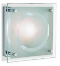 Square Flush Wall or Ceiling Light in Chrome with Flat Glass - DISCONTINUED 1