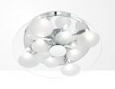 A Contemporary Frosted Circle Flush Ceiling Light ID 