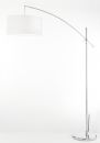 A Large Arc Style Floor Lamp With White Shade ID