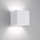 A Modern Square Up and Down Wall Light in White ID