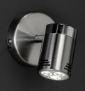 An Adjustable LED Single Spotlight in Brushed Silver ID