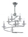 Polished Chrome and Crystal Chandelier with Spiral Design ID - DISCONTINUED