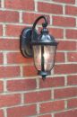 A Traditional Outdoor Wall Light with Antique Textured Glass ID