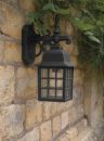 A Traditional Outdoor Wall Light with Textured Glass ID