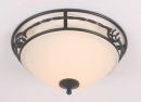 A Wrought-Iron Flush Ceiling Light - Colour Options ID
