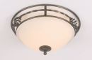 A Wrought-Iron Flush Ceiling Light - Colour Options ID 1