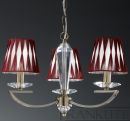 3 Arm Chandelier with Crystal - Colour and Shade Options ID 1