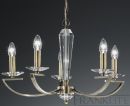 5 Arm Chandelier with Crystal - Colour and Shade Options ID