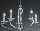 5 Arm Chandelier with Crystal - Colour and Shade Options ID 1