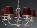 5 Arm Chandelier with Crystal - Colour and Shade Options ID 1