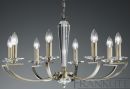 8 Arm Chandelier with Crystal  - Colour and Shade Options ID