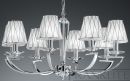 8 Arm Chandelier with Crystal  - Colour and Shade Options ID 1