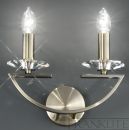 Double Wall Light with Crystal - Colour & Shade Options ID 1